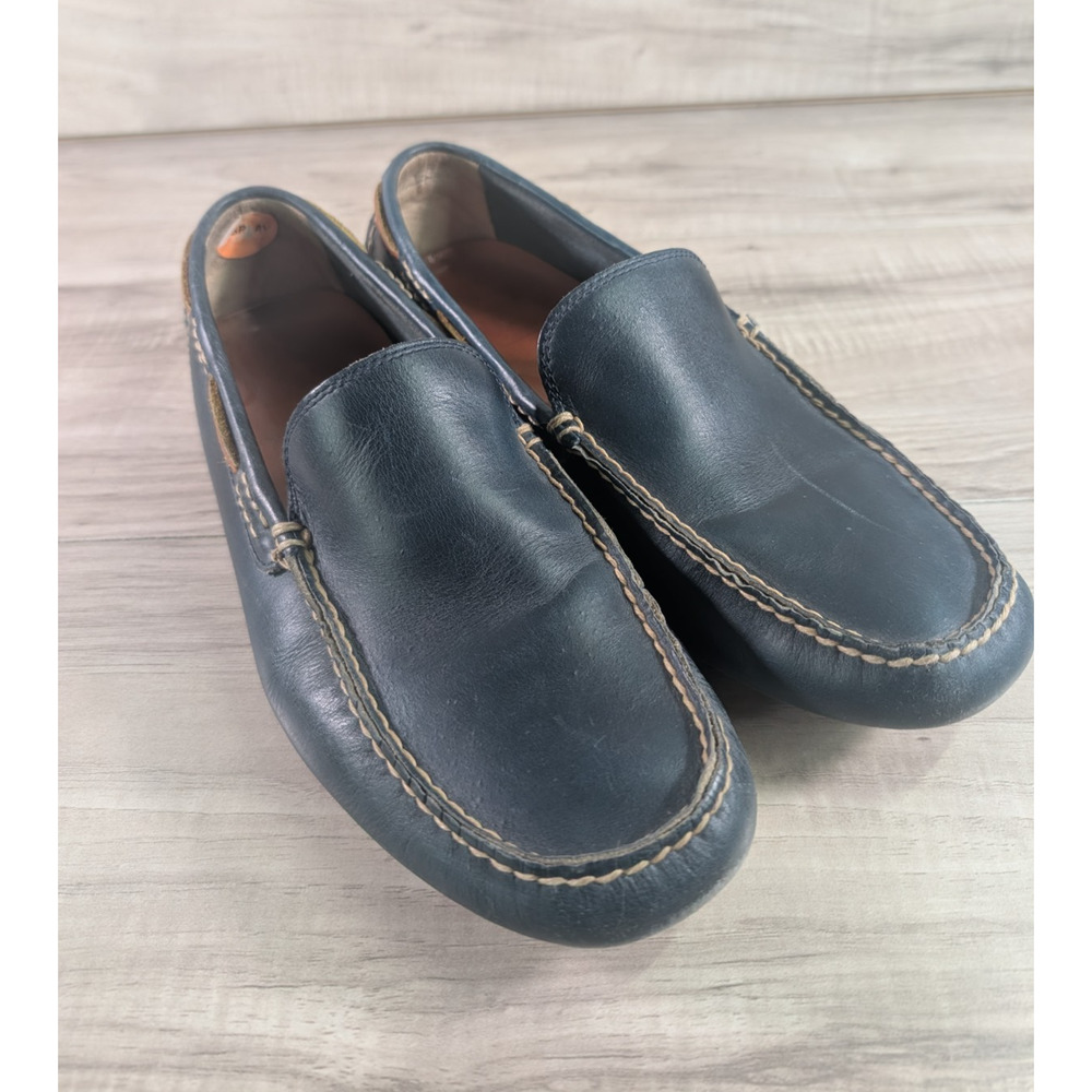 Frye Gree Leather West Driver F2070/A12 Slip On Loafer Moccasins Mens Sz 8.5